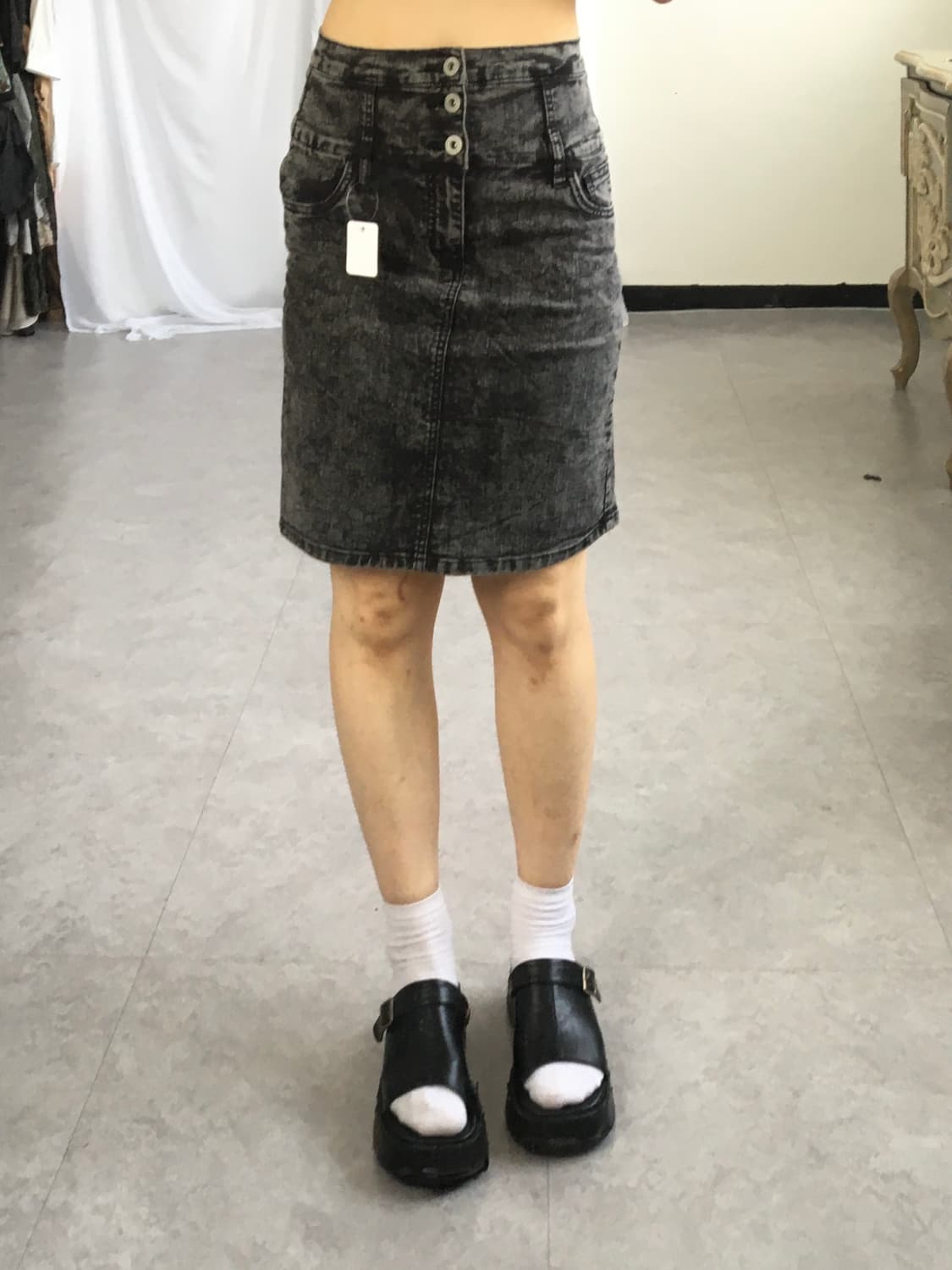 Washing midi skirt 상품이미지3
