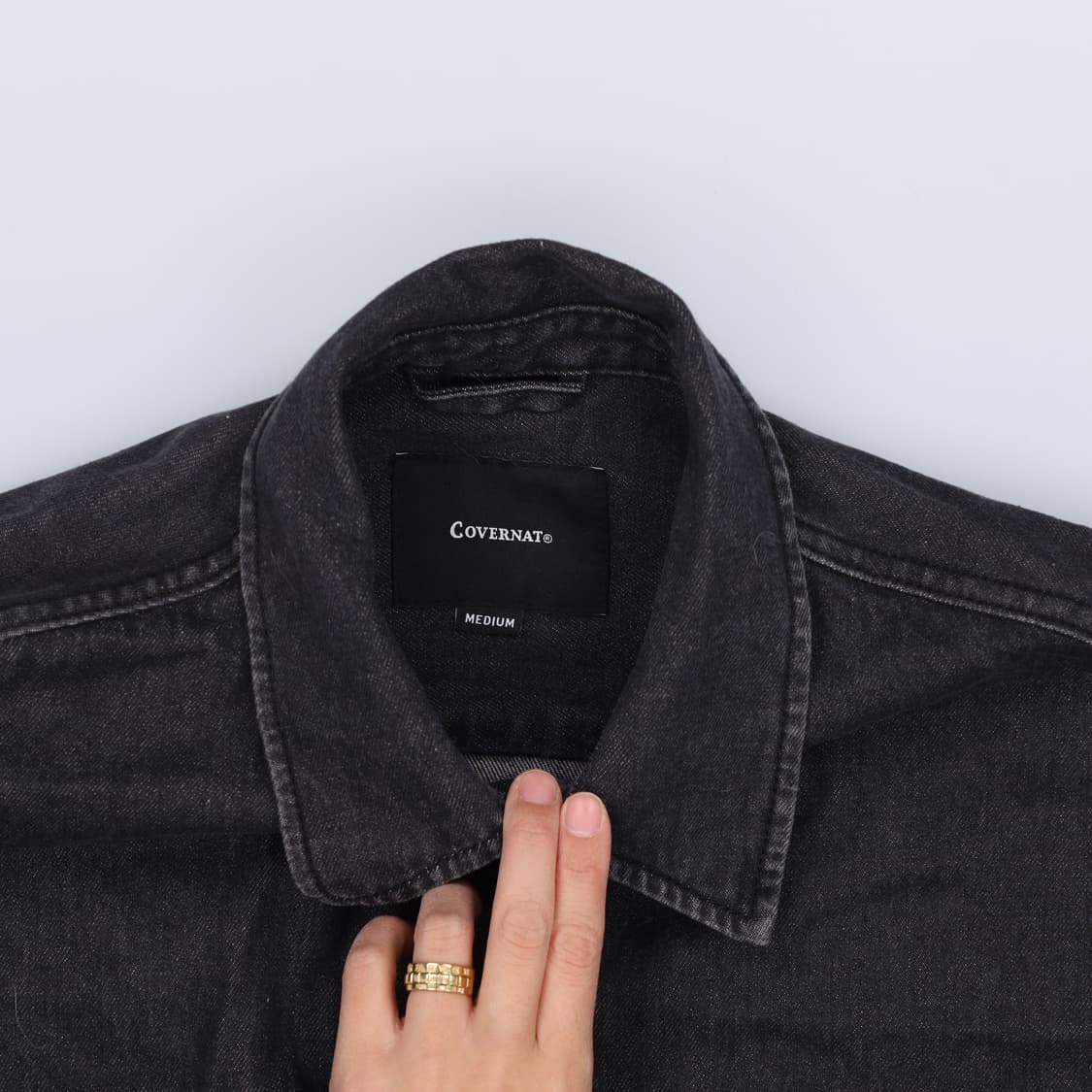 M 커버낫 흑청 데님 자켓 셔츠 0318H1 상품이미지3