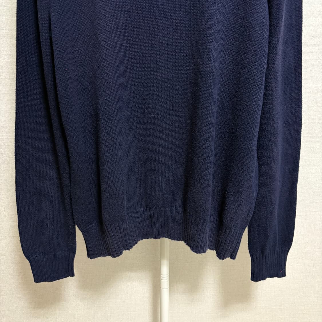 폴로 랄프로렌 코튼 라운드 니트 / 네이비, L 상품이미지3