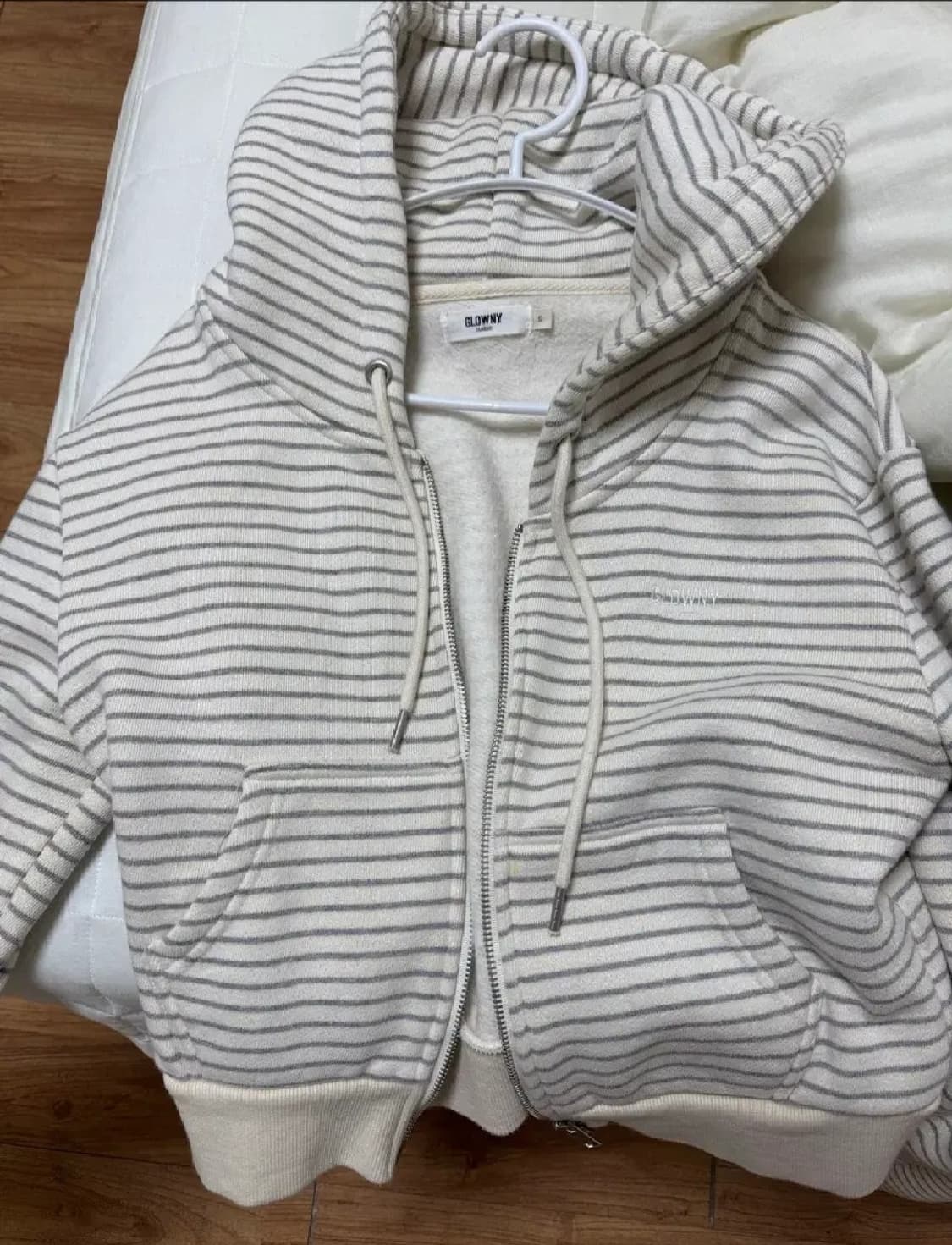 글로니 스트라이프 후드집업 S 상품이미지3