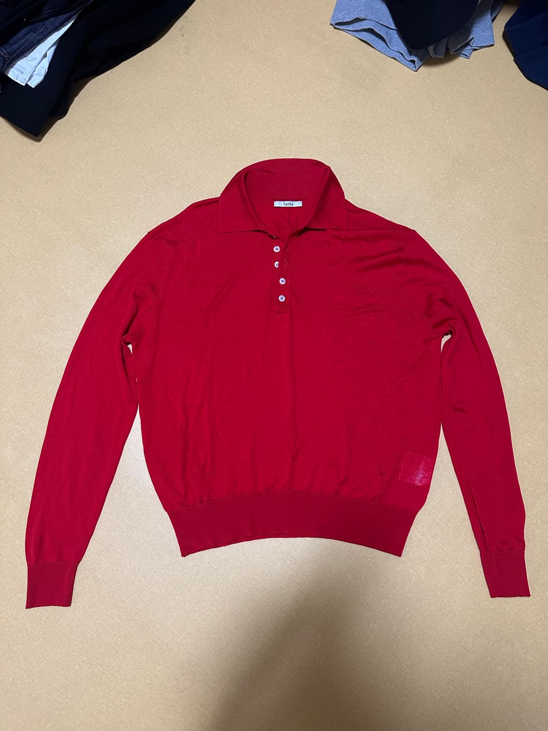 타일레 실크폴로 니트 레드 1사이즈 상품이미지1