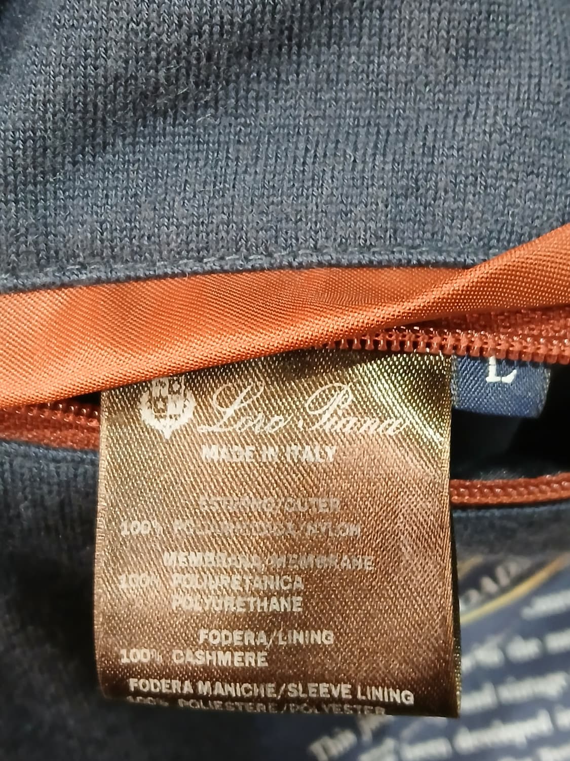 정품)로로피아나 로드스터 남성 고급 자켓L(안감캐시미어100,포인트염소가 상품이미지7