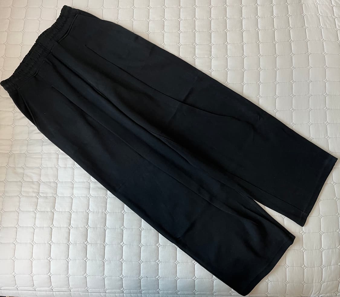 제로 원턱 스웨트 팬츠 블랙 L 상품이미지1