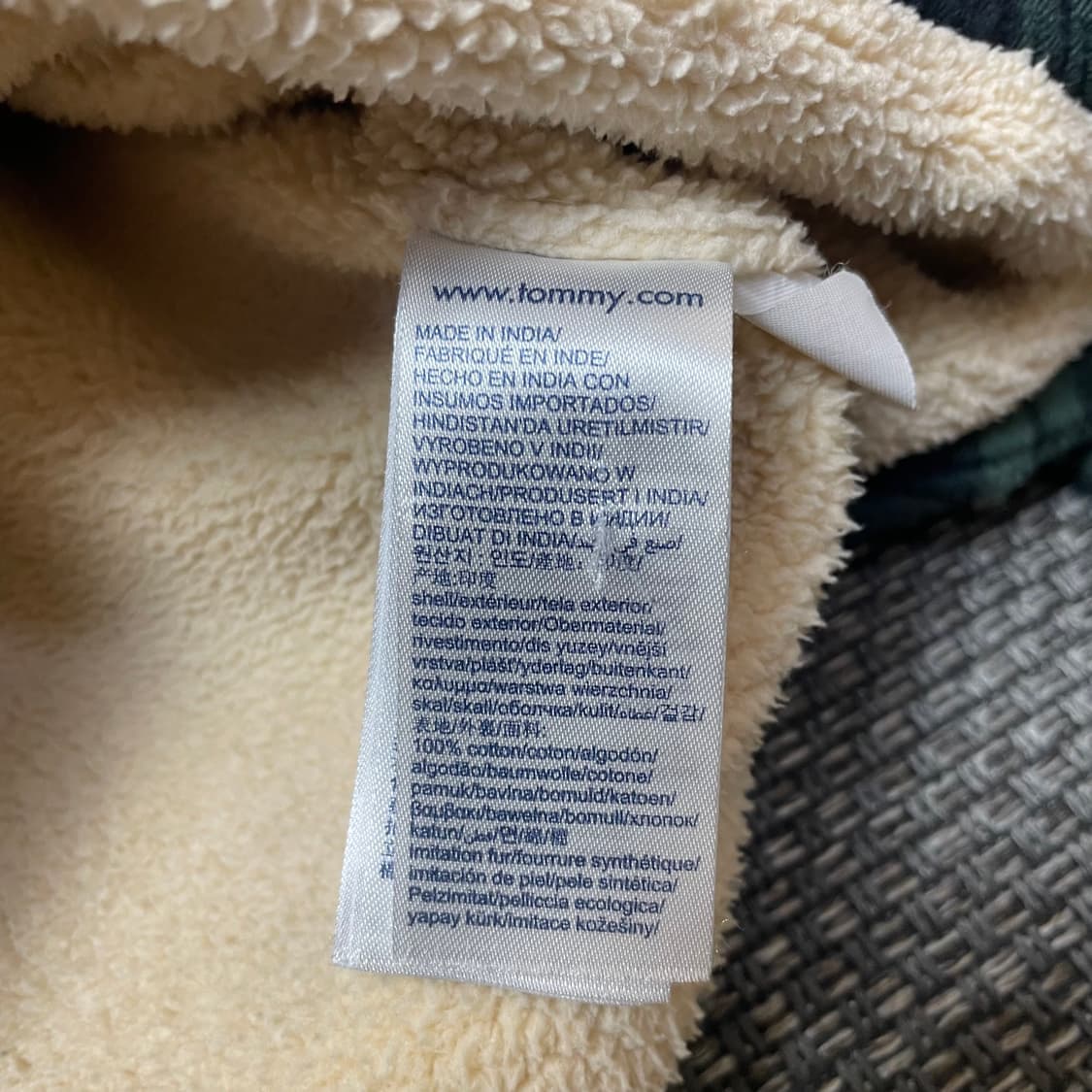 타미힐피거 딥그린체크 안감플리스 투포켓 긴팔 셔츠 176 상품이미지6