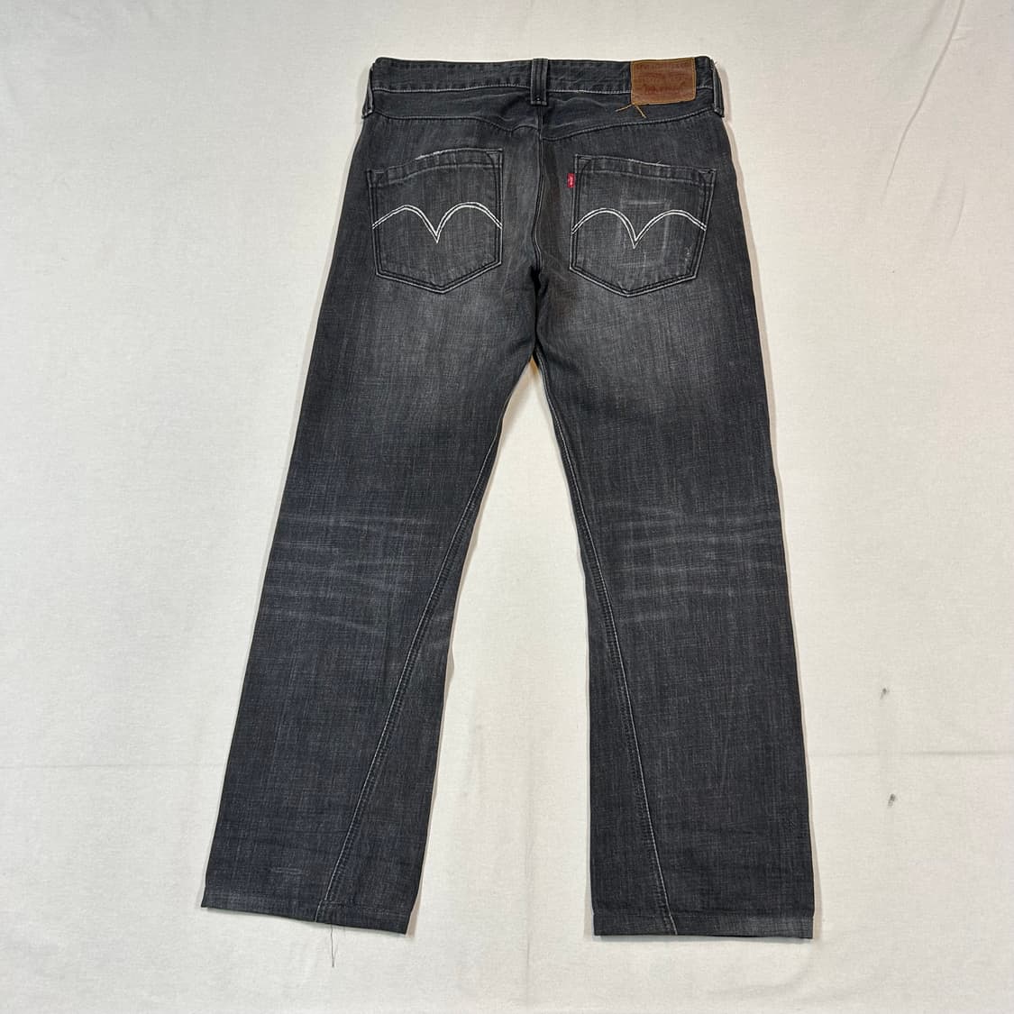 34inch) 리바이스 701 흑청 스트레이트 데님 청바지 상품이미지1