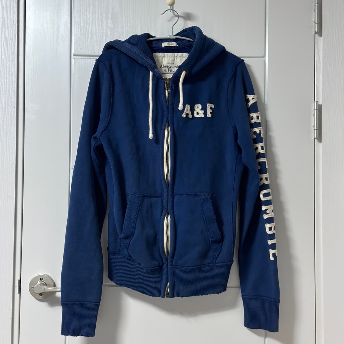 아베크롬비 헤비웨잇 블루 후드집업 상품이미지3