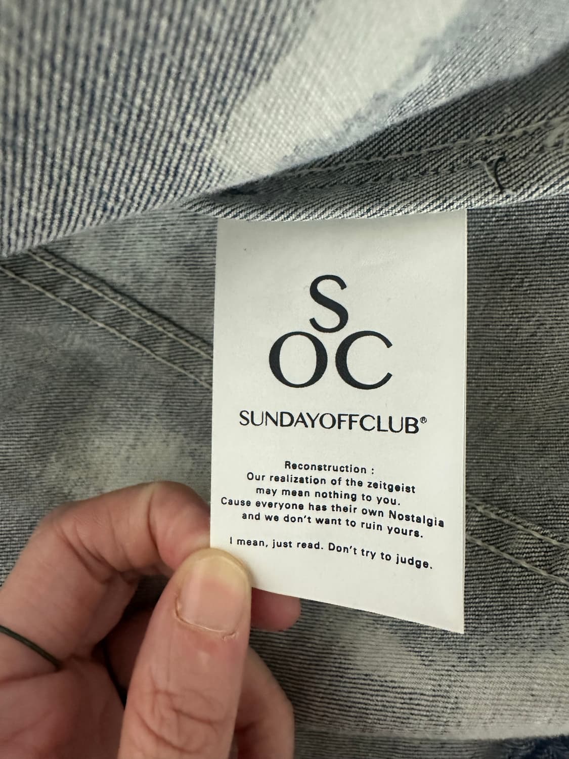 선데이오프클럽 블리치드 데님 자켓 상품이미지7