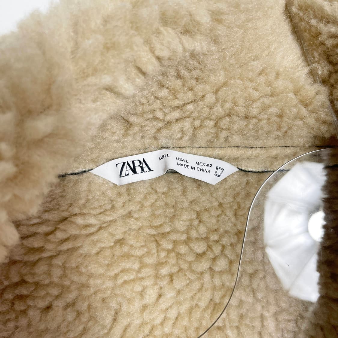 D2 자라 새상품 페이크레더 무스탕 자켓 L사이즈 상품이미지5