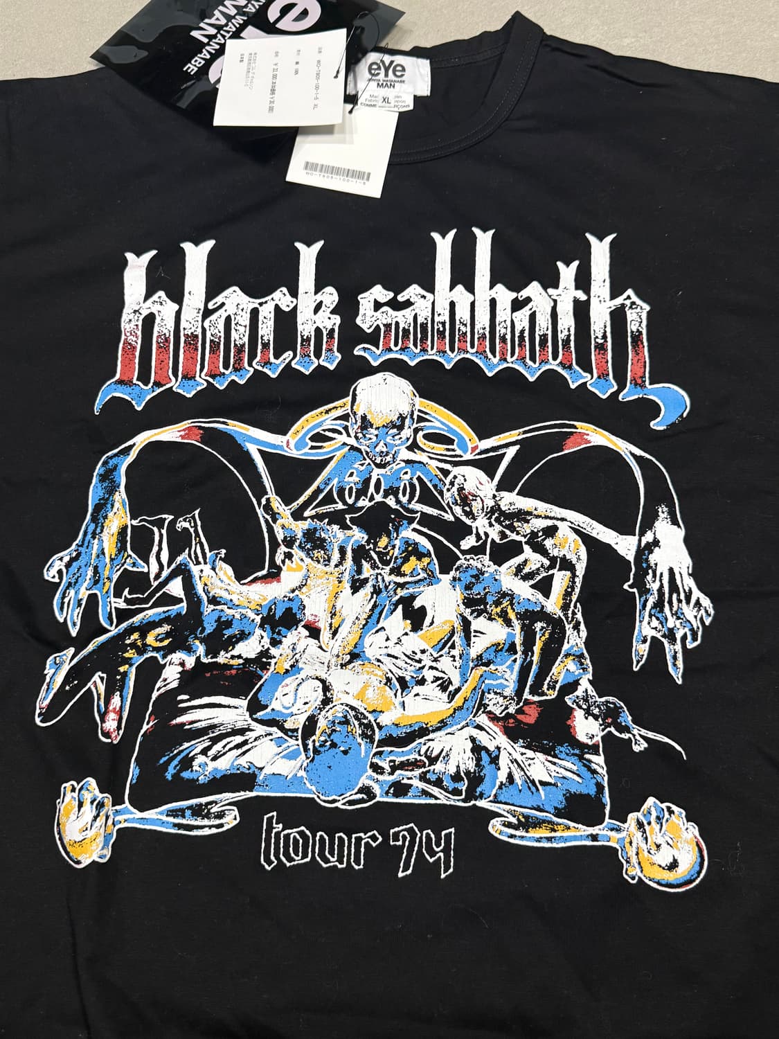 2024 준야 와타나베 블랙 사바스 반팔 티셔츠 새상품 풀구성 상품이미지2