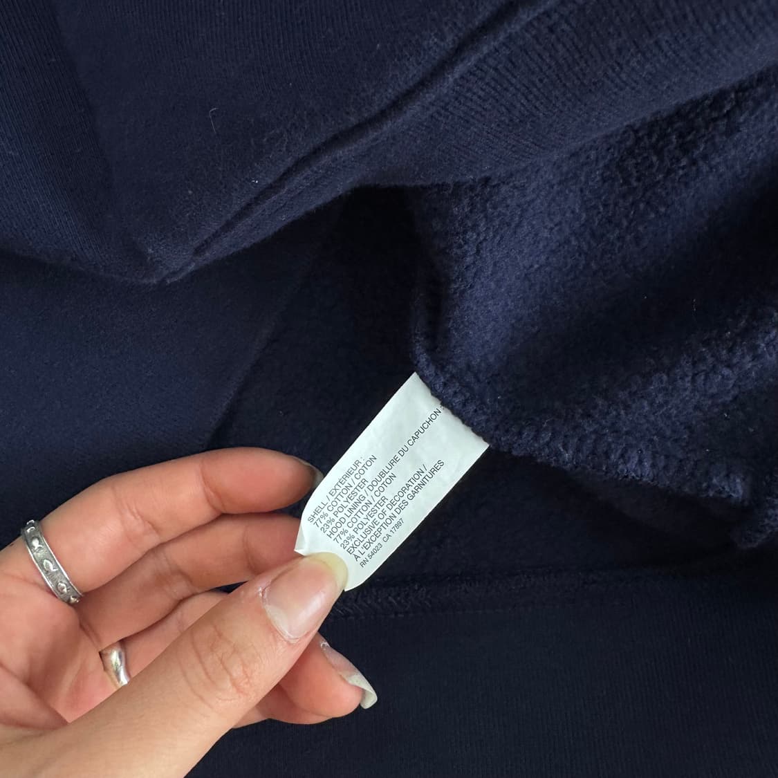 Gap 갭 스카이블루 체크 로고 네이비 후드집업  상품이미지6