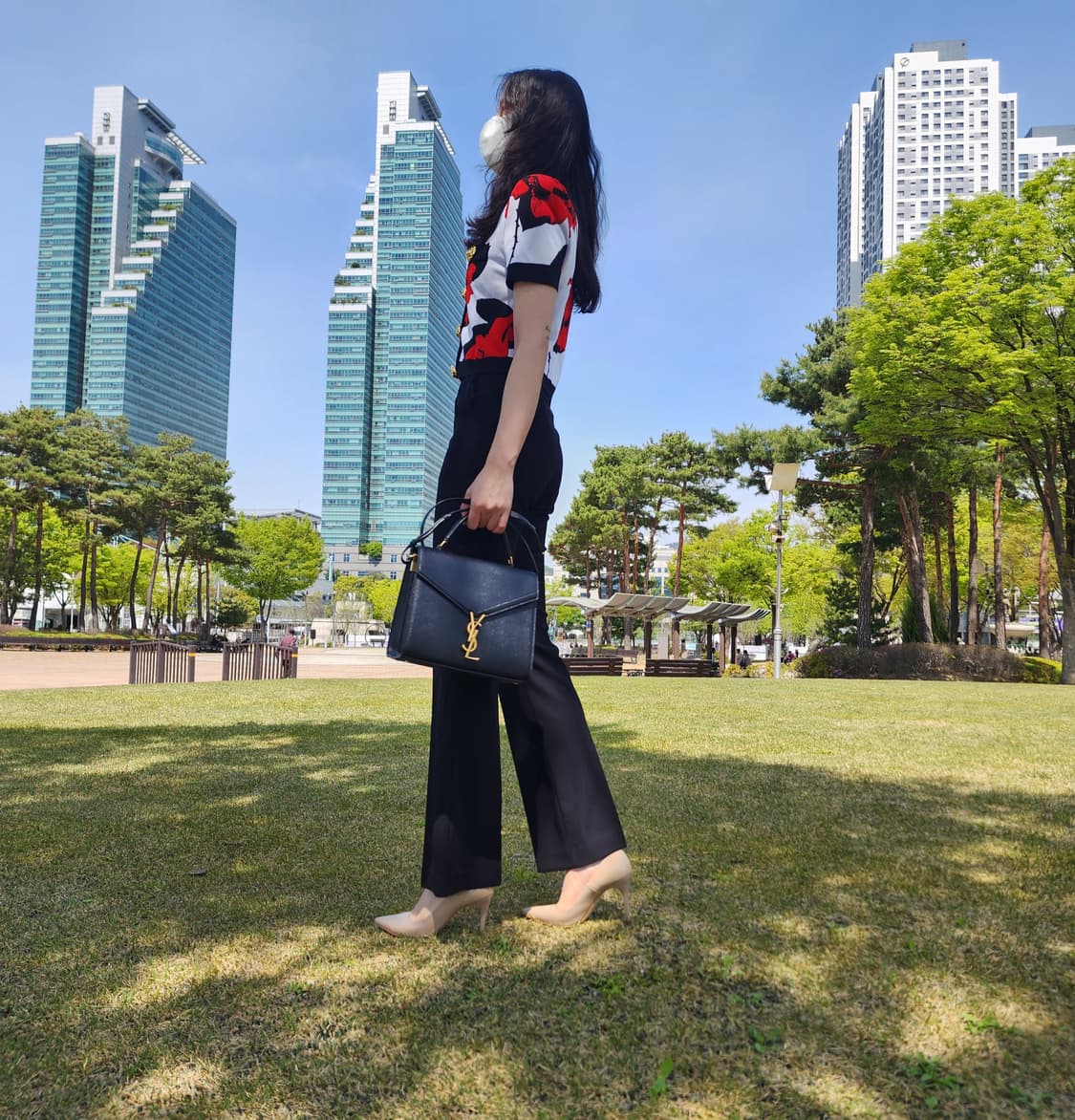 발망 플로랄 로즈 크롭 니트 가디건 36 백화점판 상품이미지3