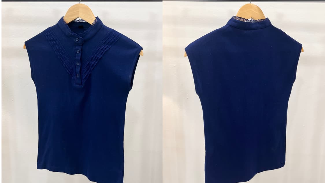 navy elegance collar top 상품이미지7