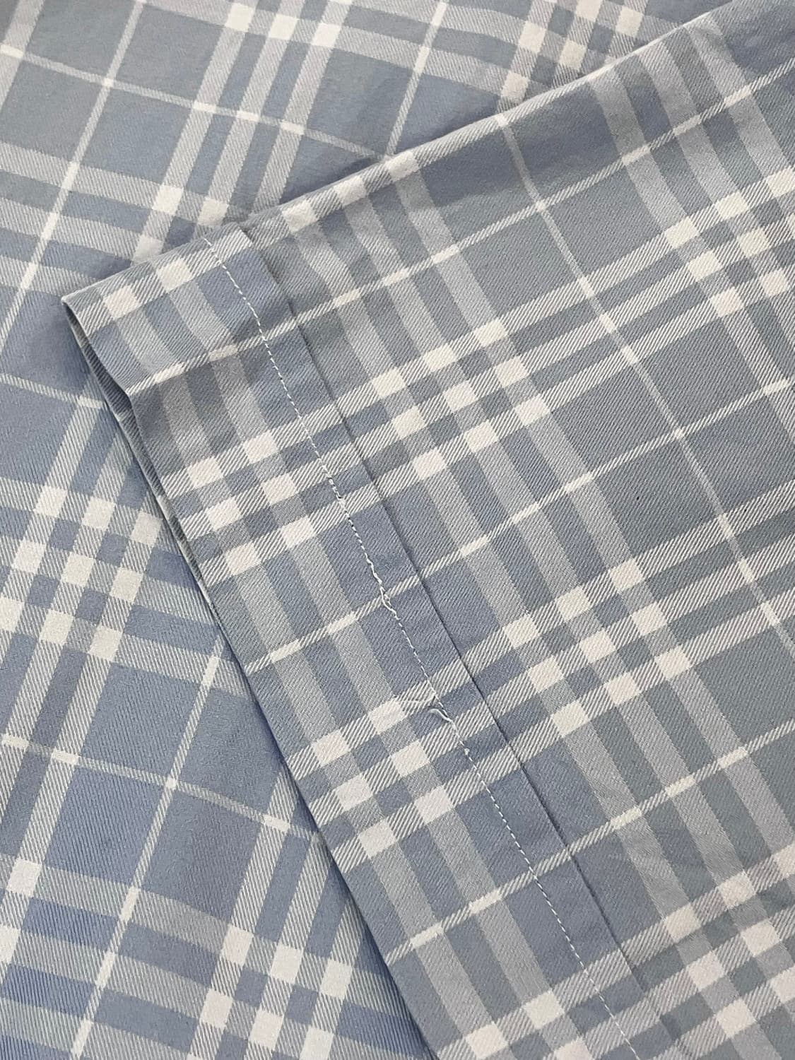 버버리 체크 반팔 셔츠 스카이블루 M #csz3705 상품이미지7