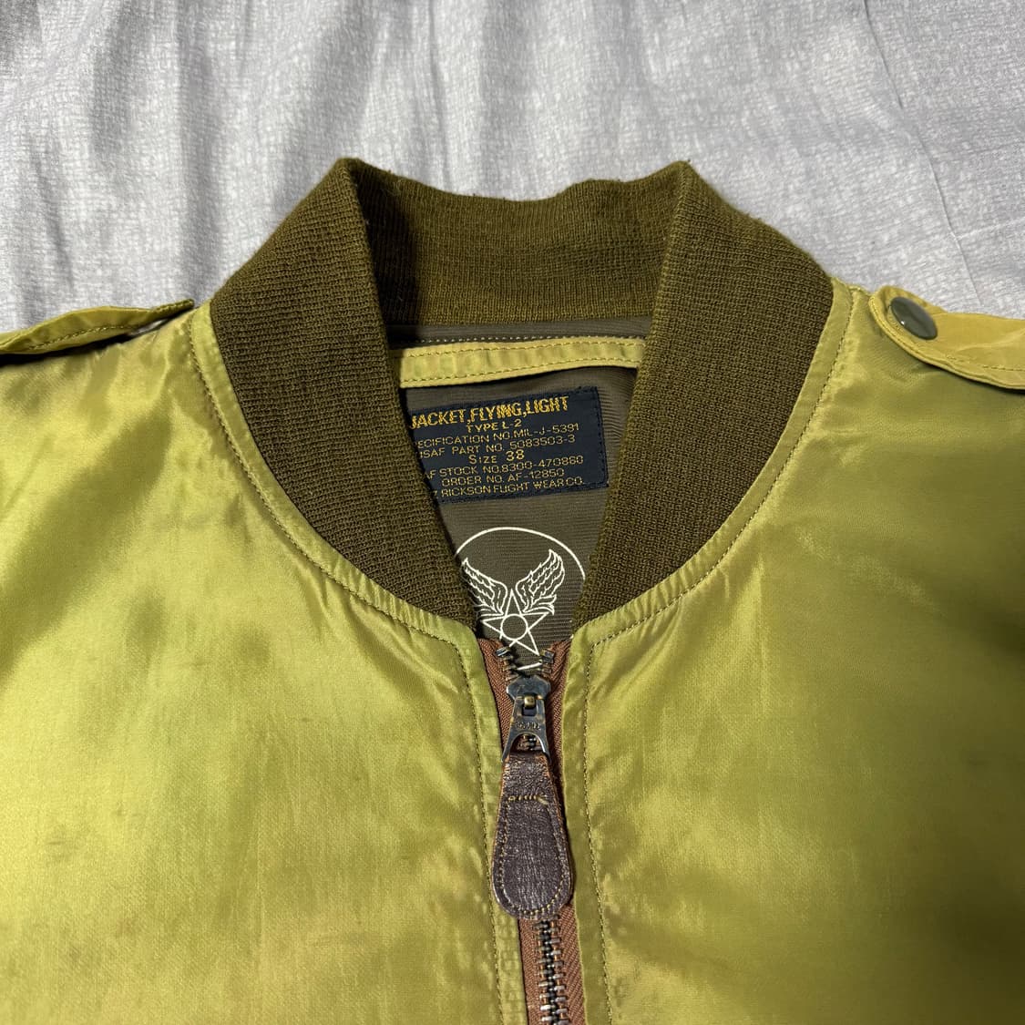 [38]버즈릭슨 L-2 올리브 항공점퍼 상품이미지4