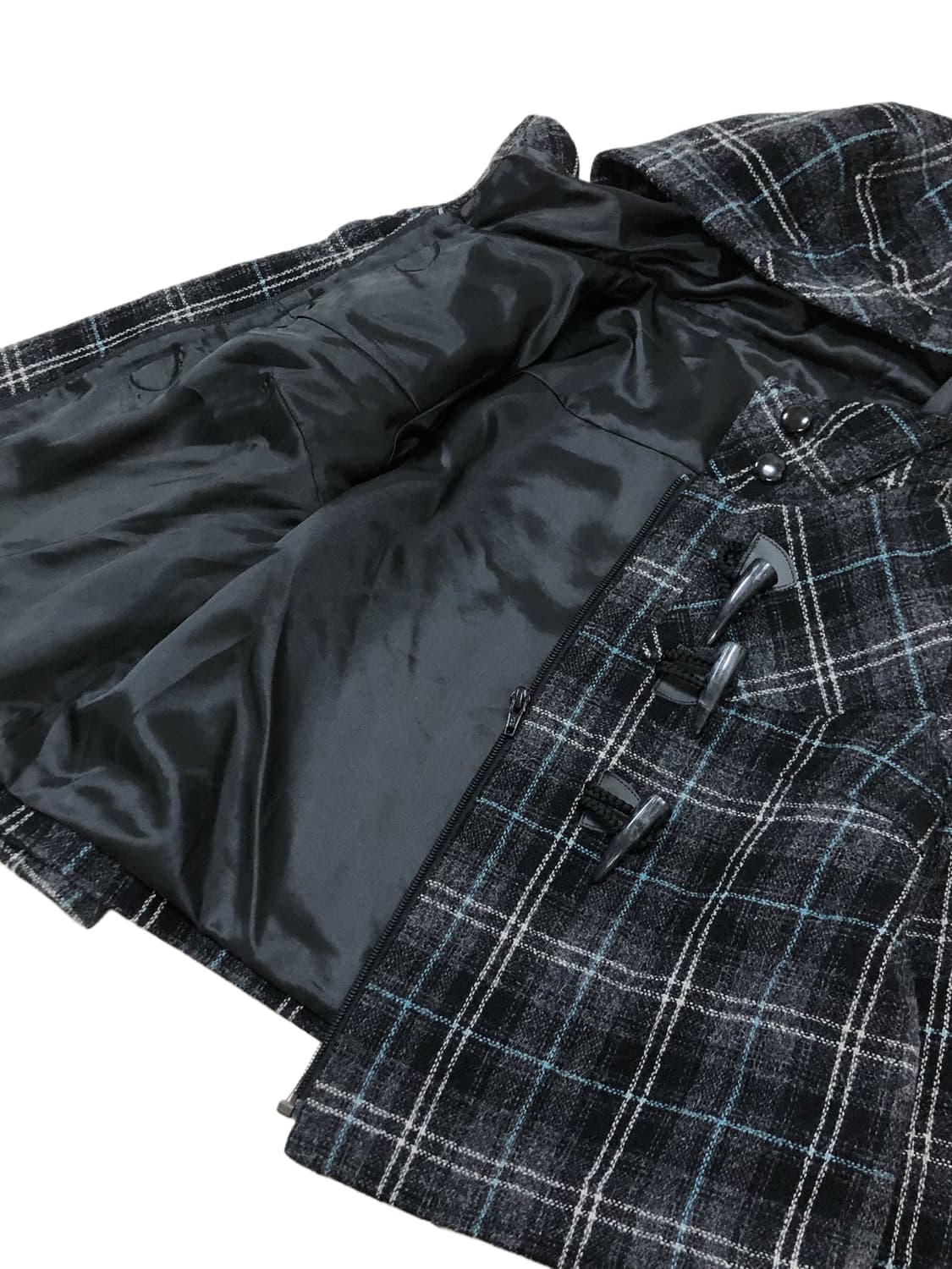 체크 떡볶이 더플 숏 코트 상품이미지10