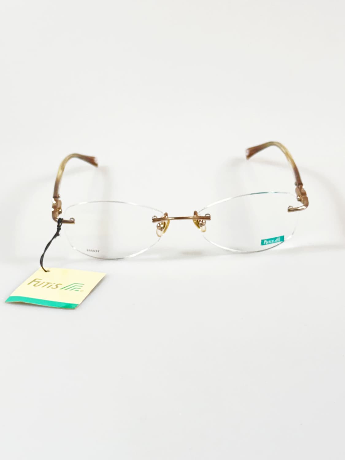 90s FUTIS 무테 스퀘어 메탈 프레임 빈티지 안경 상품이미지1