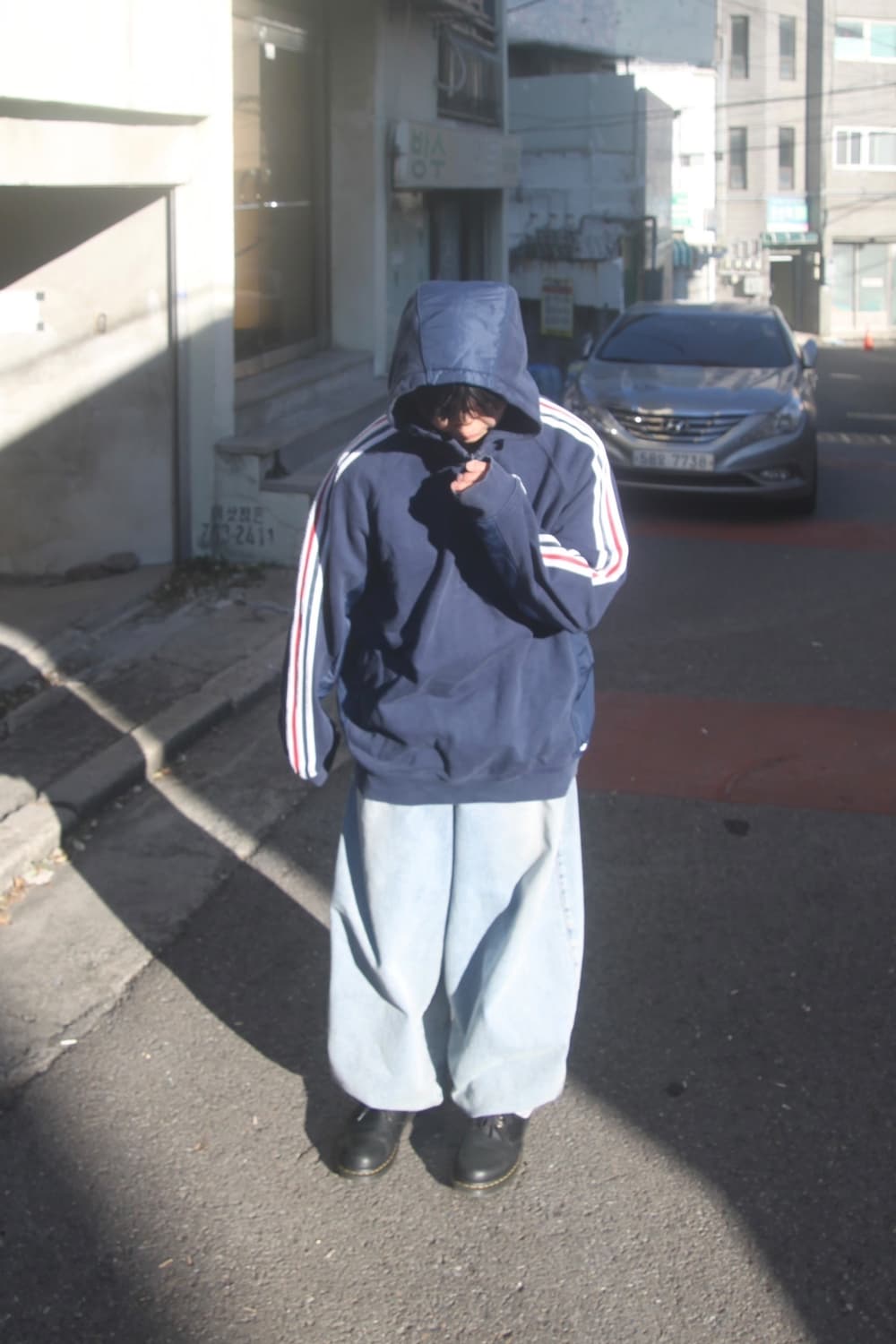 팔라스 X 아디다스 16FW 테리 반집업 후드티 XL 상품이미지2