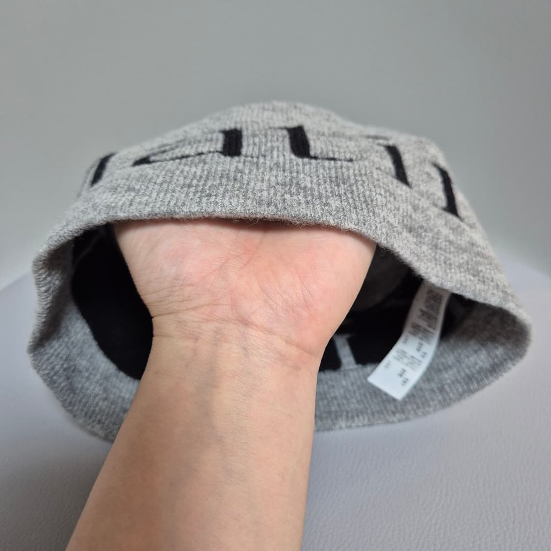 마뗑킴 로고 자카드 숏 비니 그레이 상품이미지7