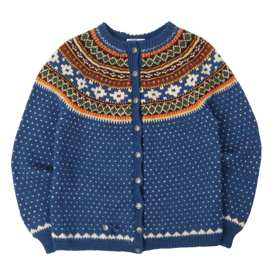 노르웨이 메이드 빈티지 노르딕 핸드메이드 울 가디건 상품이미지1