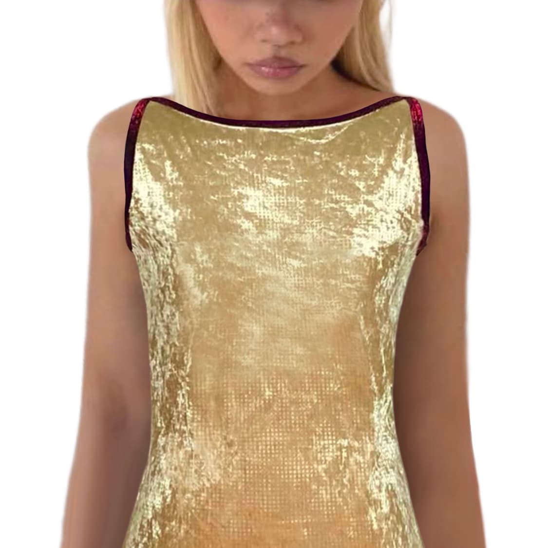 Gold Keyhole Back sleeveless 상품이미지1
