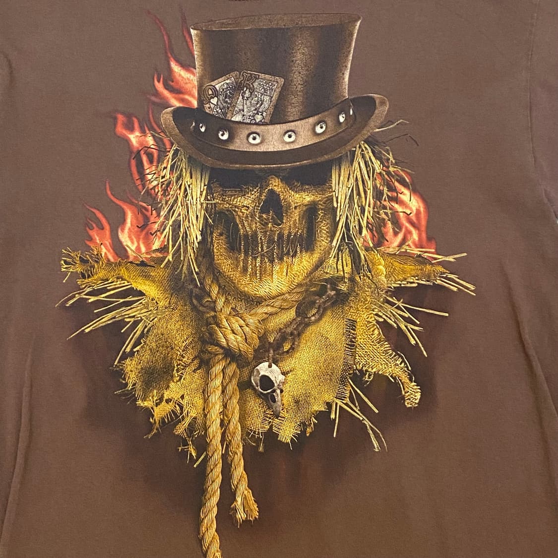 미국 빈티지 해피 할로윈 해골 스컬 포인트 락티셔츠 반팔티 상품이미지2