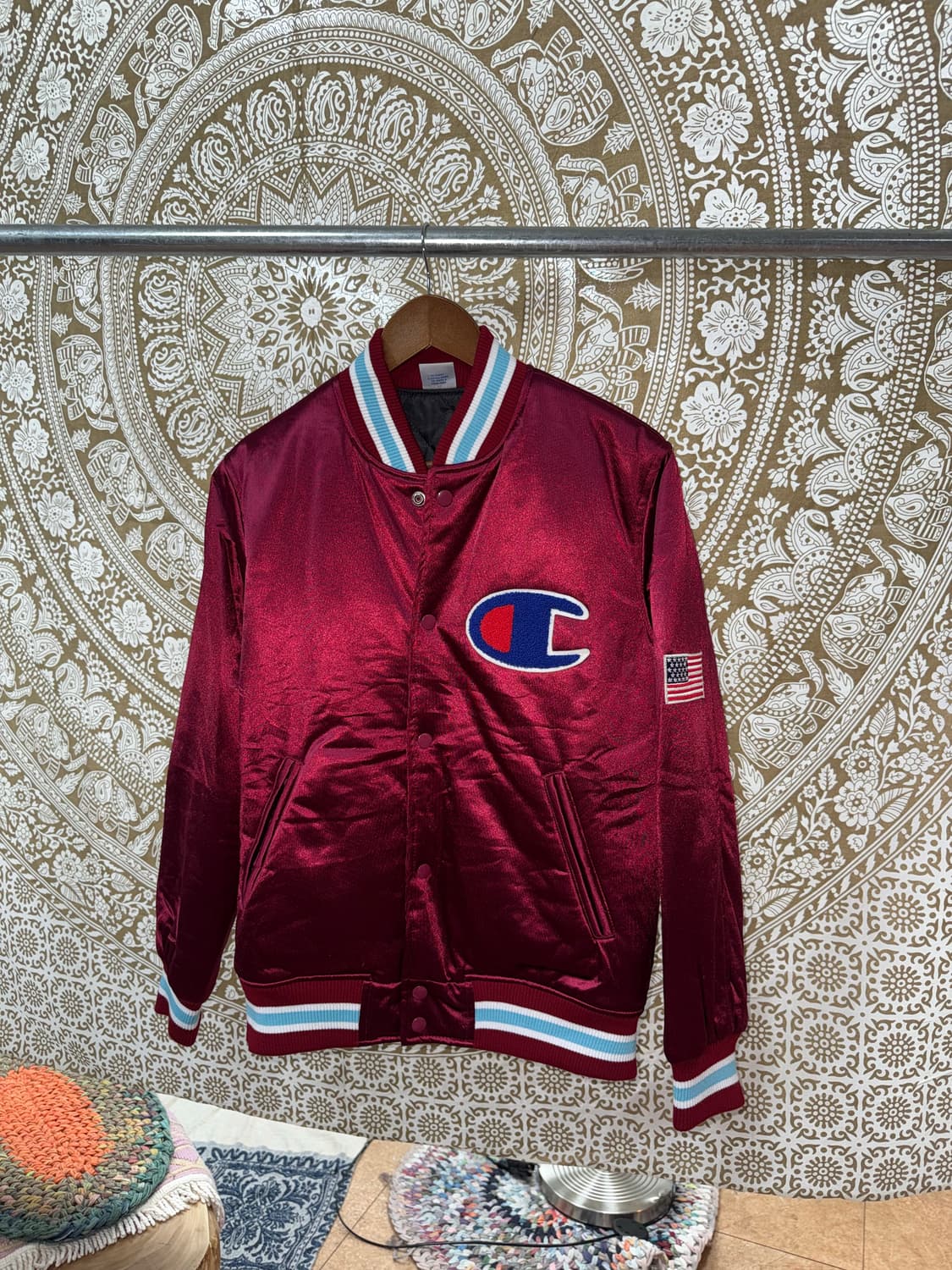 챔피온 빅로고 블루종 야구잠바 바시티자켓  상품이미지3