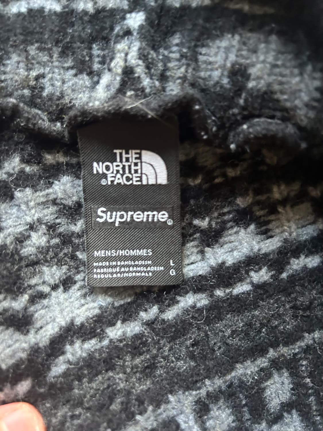 22FW 슈프림 x 노스페이스 메리노 울 집업 자켓 상품이미지3