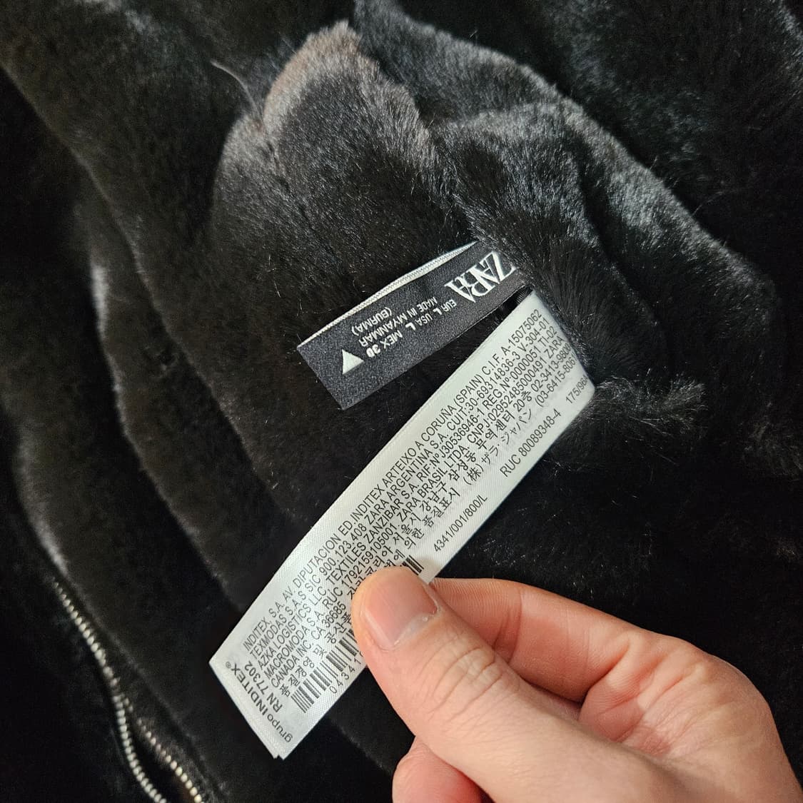 자라(ZARA) 리버시블 에코퍼 가죽 자켓 L size 상품이미지8