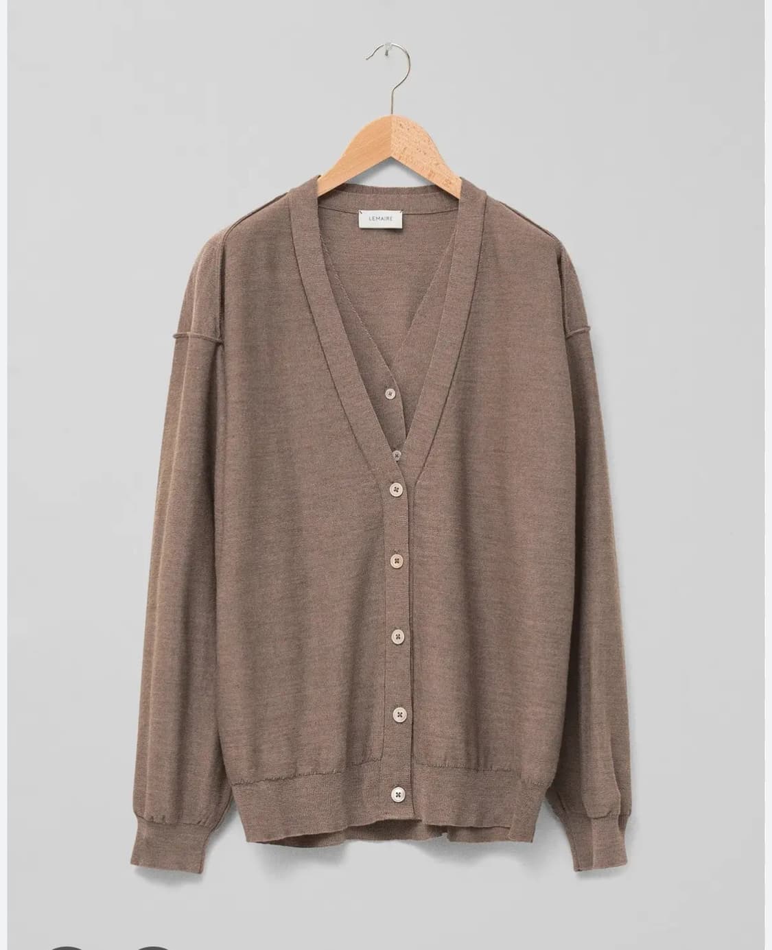 르메르 Lemaire 더블 레이어드 가디건 남여공용 S 브라운 상품이미지1