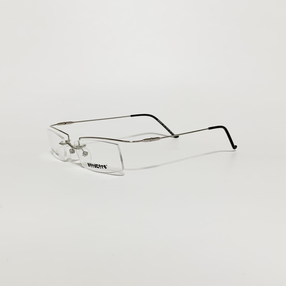 840 실버 데드스탁 남녀공용 무테 직사각 스테인리스 프레임 빈티지안경 상품이미지2