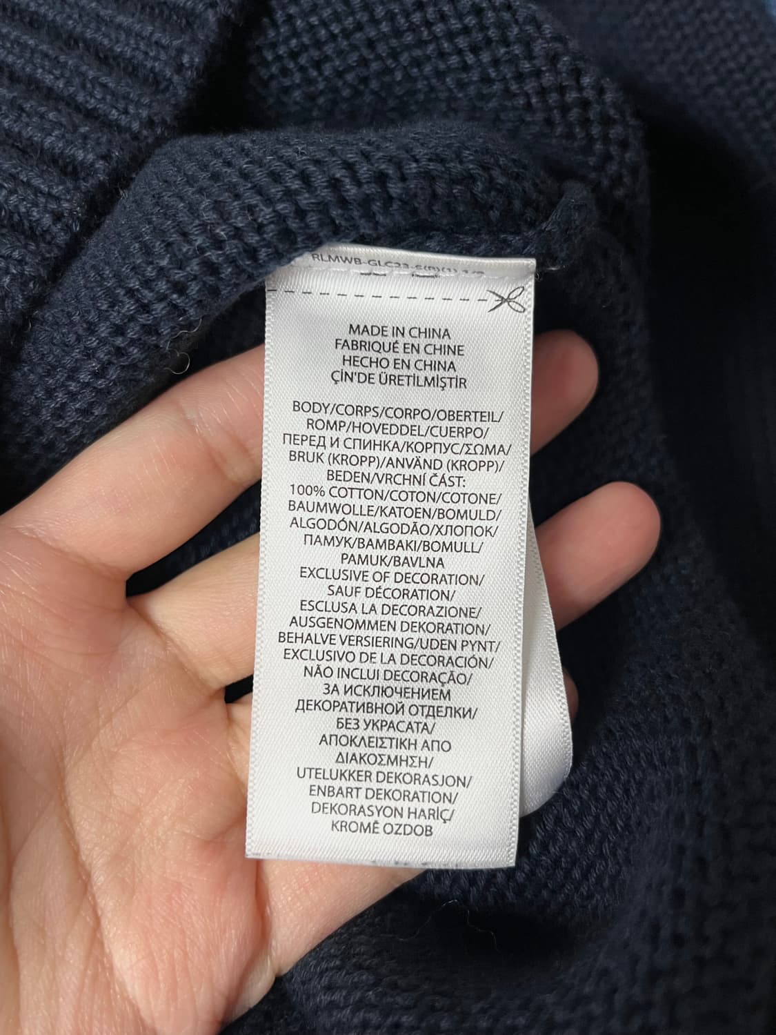 XS) 폴로 랄프로렌 신형 코튼 니트 네이비 상품이미지5