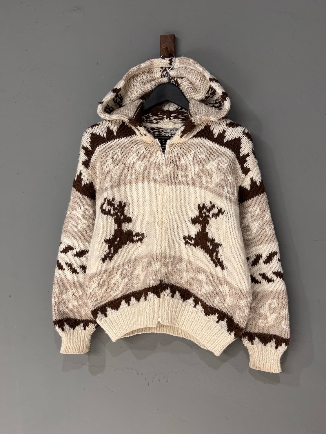 Bellmount 노르딕 코위찬 니트 후드집업  상품이미지1