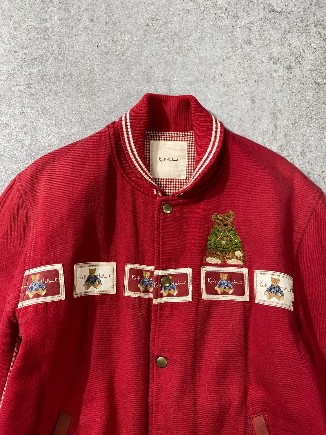 [M] 90s Karl Helmut 칼헬무트 테디베어 봄버자켓 상품이미지4