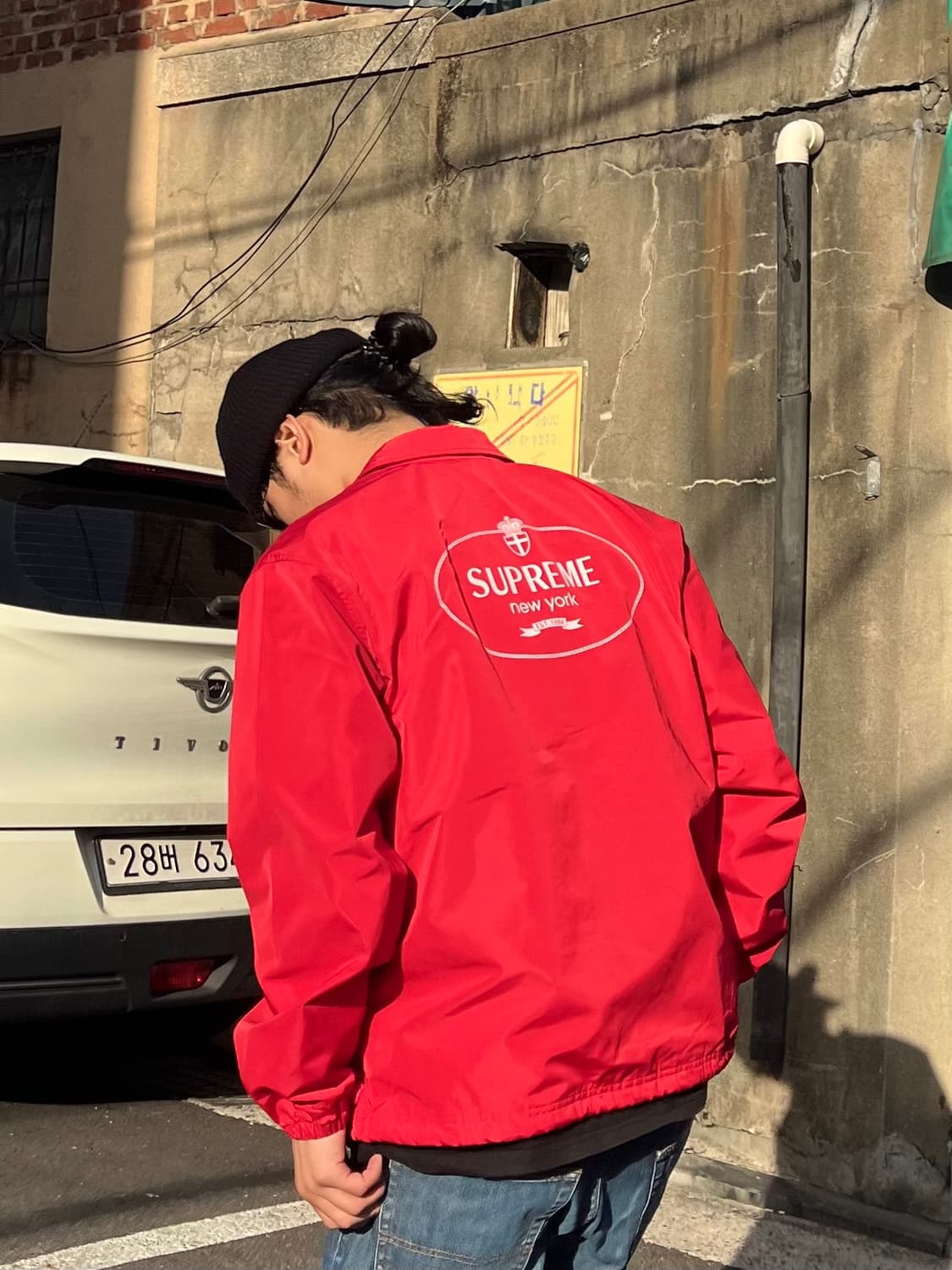Supreme Crest Coaches Jacket Red 24FW 상품이미지1