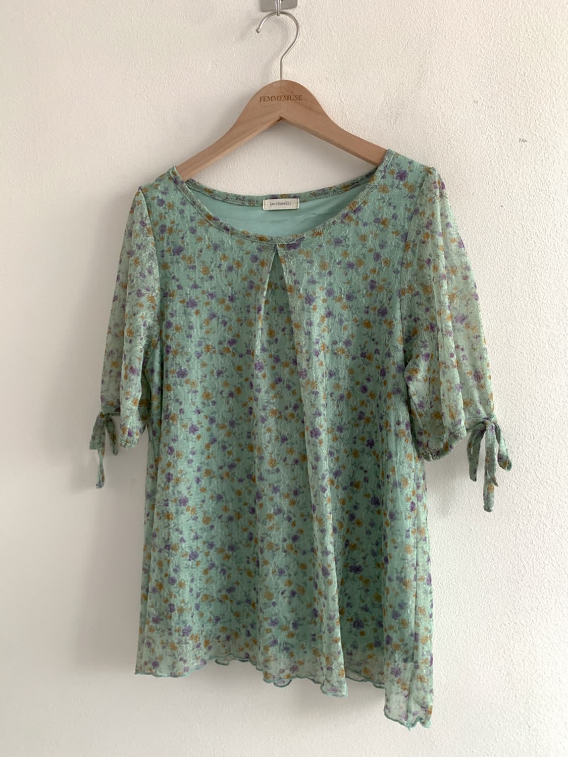 Flower Embroidery Frill Ribbon T 상품이미지2