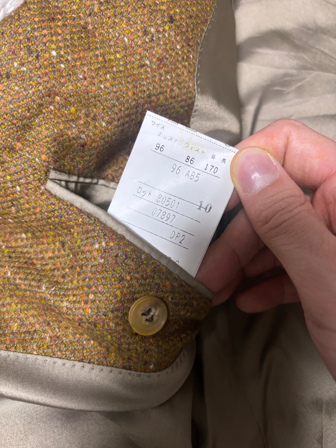 일제 듀퐁 캐시미어혼방 더블 블레이저 사이즈 100-105 상품이미지6