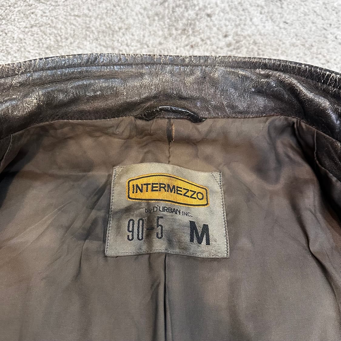 인터메조 브라운 소가죽 봄버 자켓M-L 상품이미지2