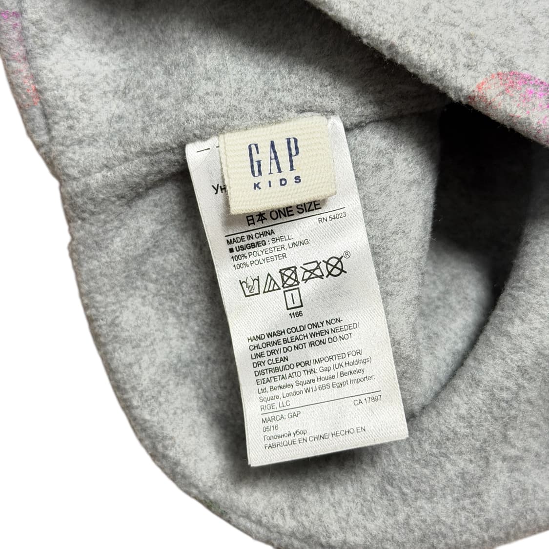 GAP 갭 도트 땡땡이 폴카 패턴 플리스 넥워머 머플러 그레이 상품이미지3