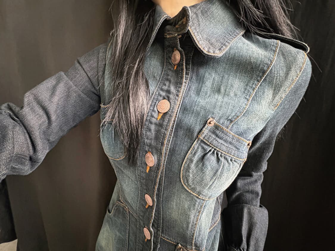 denim long shirt dress 상품이미지6