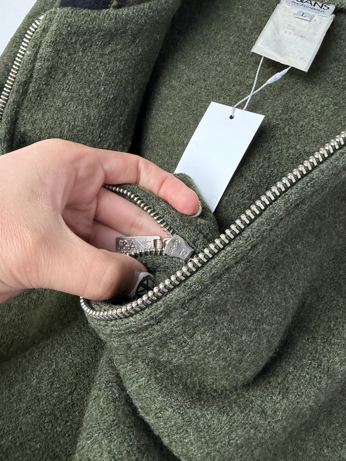 90s 돌체앤가바나 진스 립 니트 후디 상품이미지4