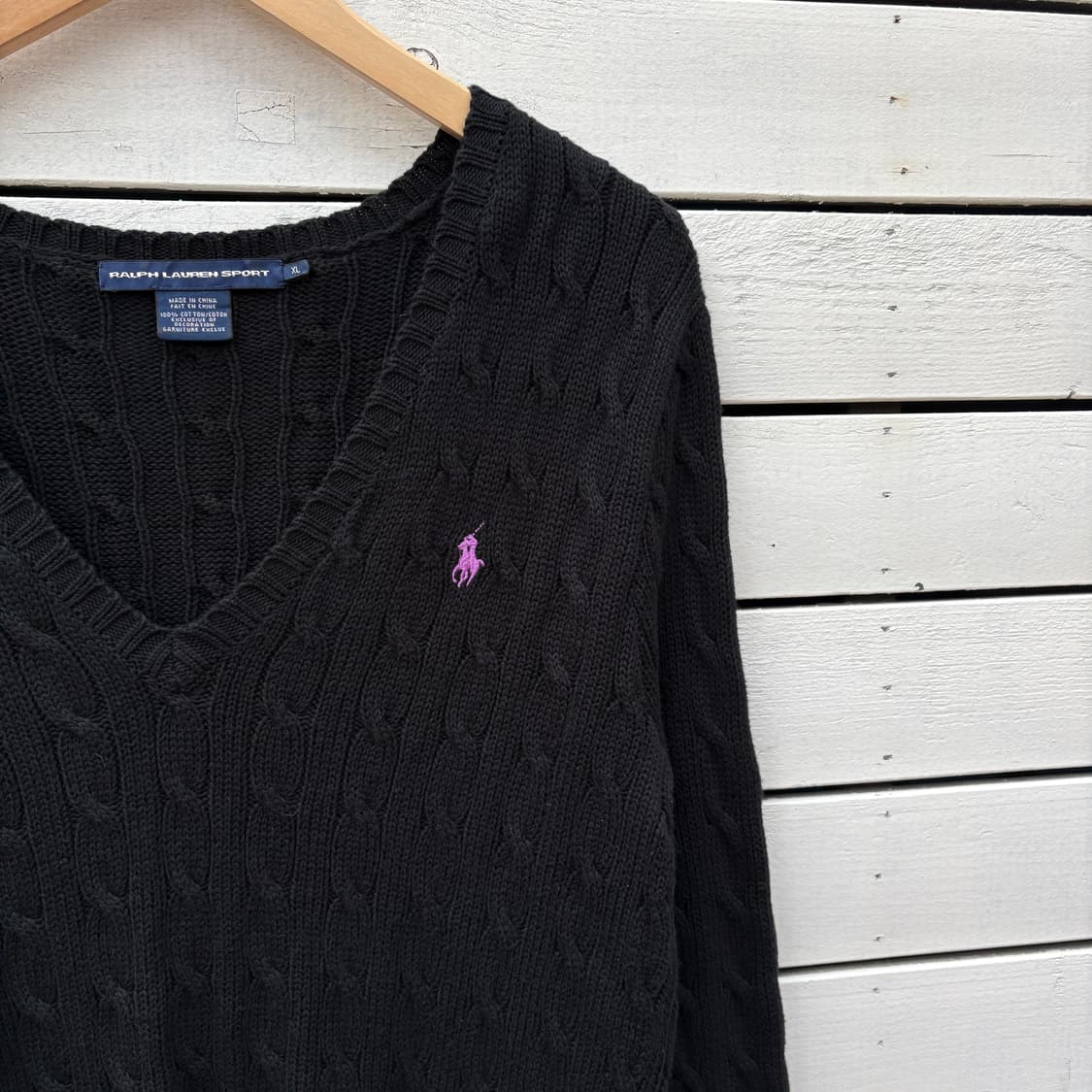 Polo 폴로 케이블 꽈배기 브이넥 니트 상품이미지3