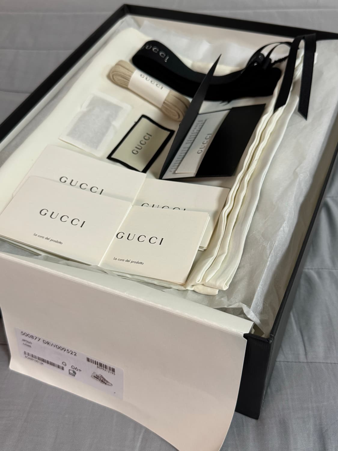 [GUCCI] 롸이톤 로고 레더 스니커즈 (UK 6.5) 상품이미지10