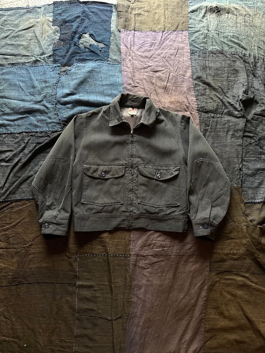 50s USA 빈티지 Unitog 유니온 메이드 투 포켓 울 워크 자켓 상품이미지1