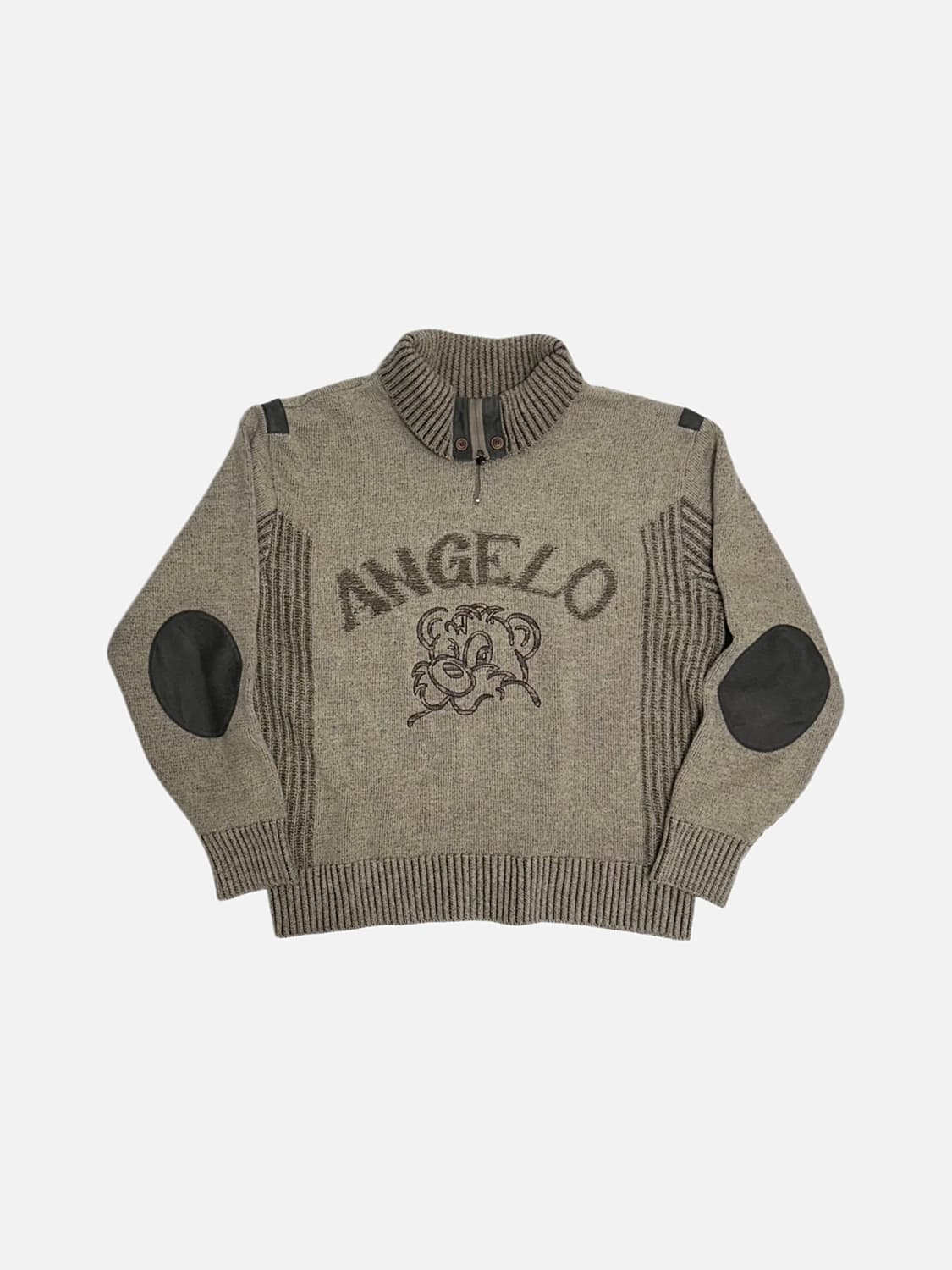 ANGELO GARDASUS 패치 반집업 니트 상품이미지1