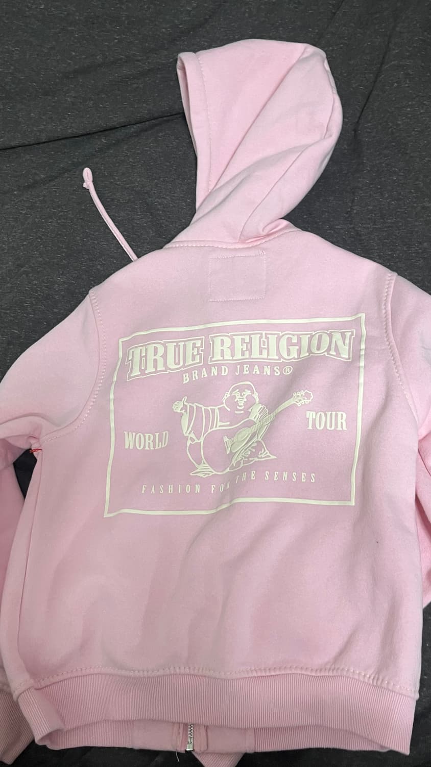 트루 릴리전 핑크 기모 후드티 M 상품이미지1