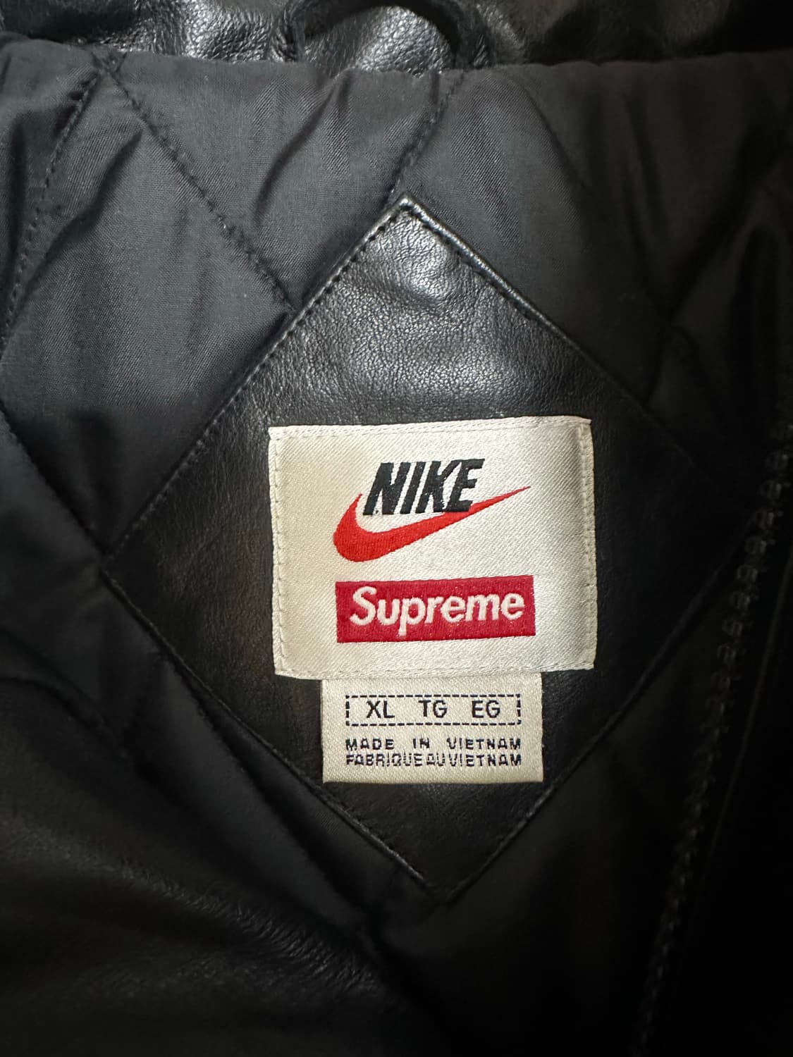슈프림 x 나이키 레더 아노락 XL 상품이미지5