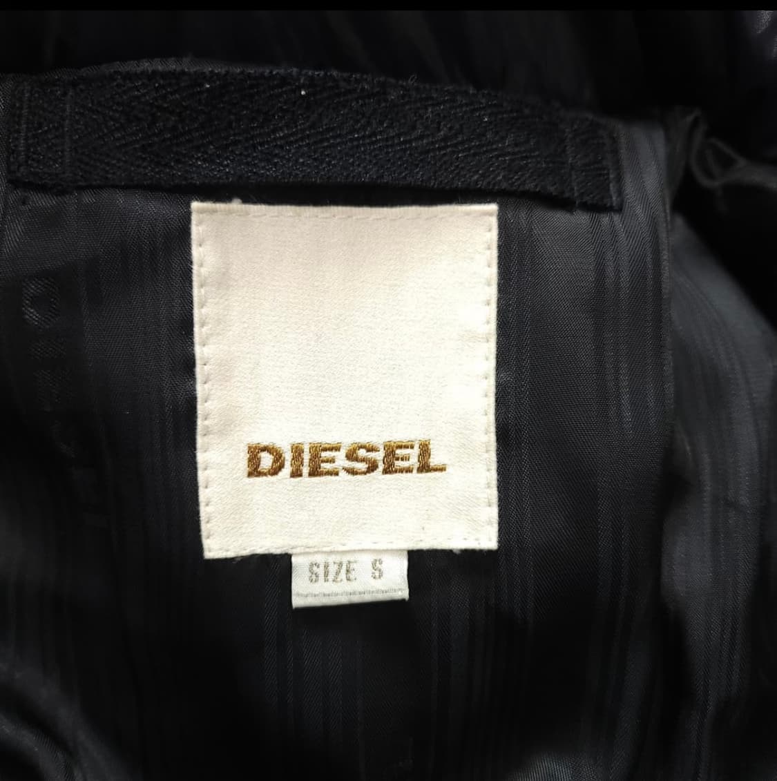 [S] 디젤 네이비 나일론 남여 숏패딩 (~90) 상품이미지9