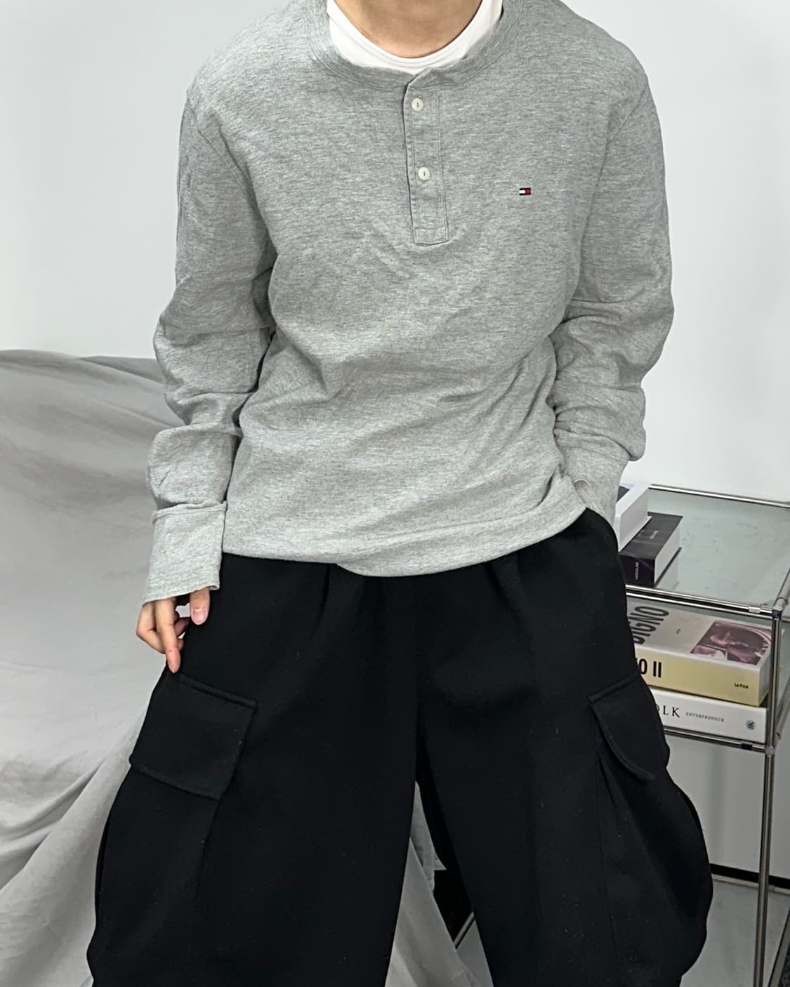 타미힐피거 헨리넥 긴팔티 L 상품이미지2