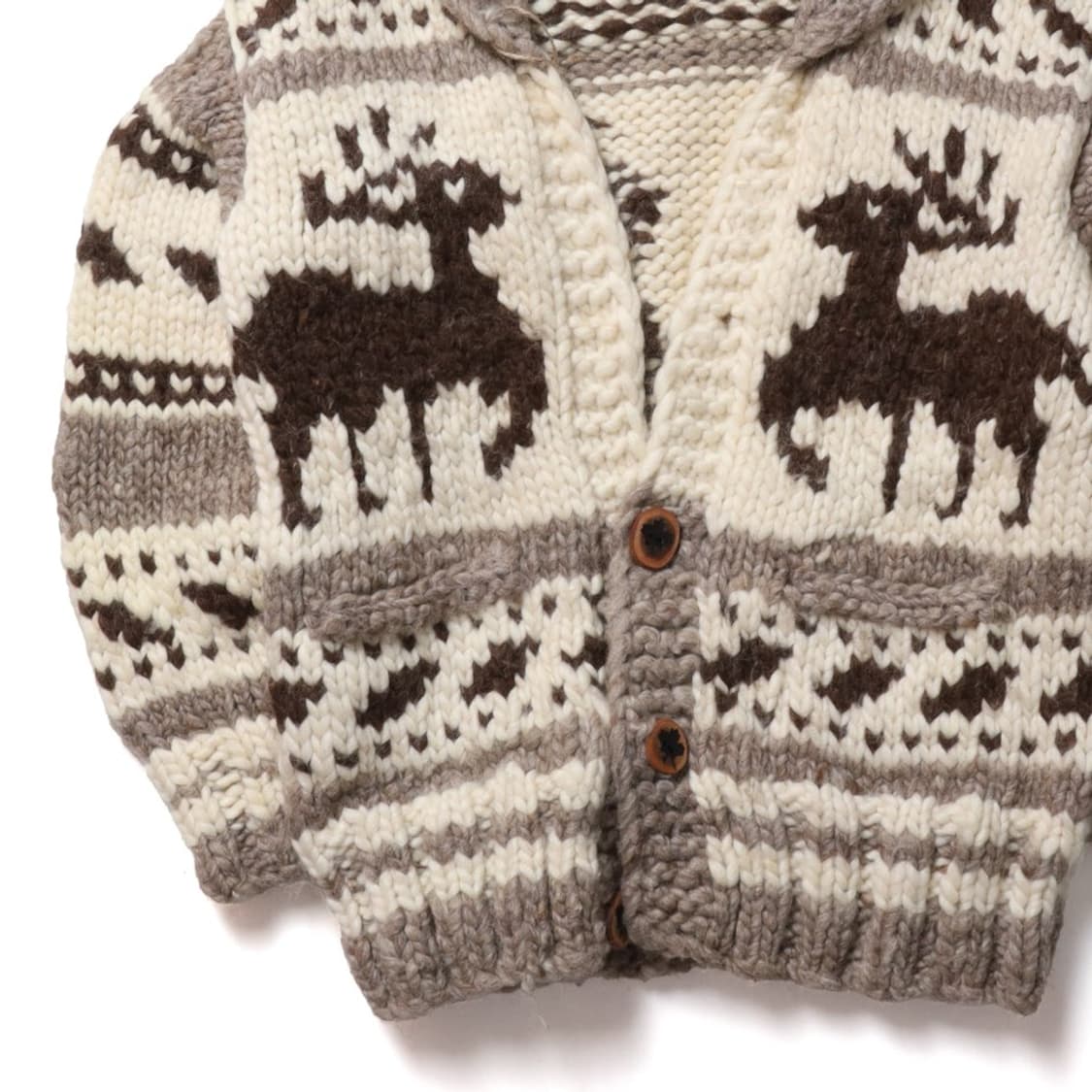 빈티지Vintage Wool Button Cowichan Cardigan 상품이미지3