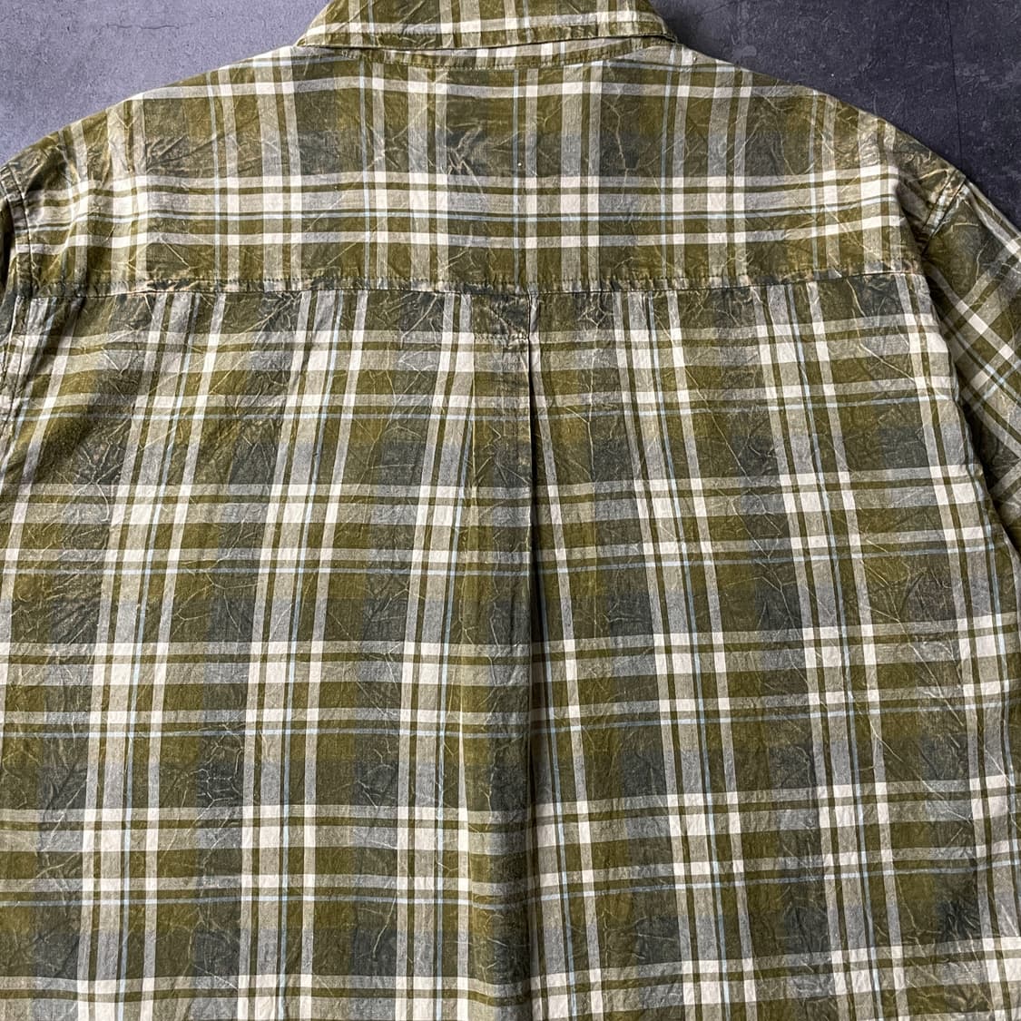 WOOLRICH 울리치 빈티지 올리브 체크 코튼 반팔 셔츠 A00779 상품이미지8